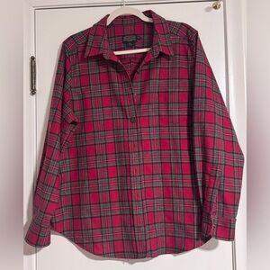 Pendleton Red and Green Plaid Wool Shirt- XL Petite